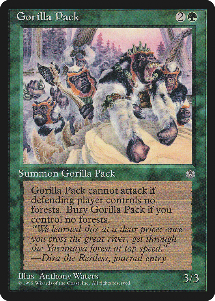 Gorilla Pack (ICE-247) - Ice Age - Premium MTG Single from Wizards of the Coast - Just $0.08! Shop now at Game Crave Tournament Store