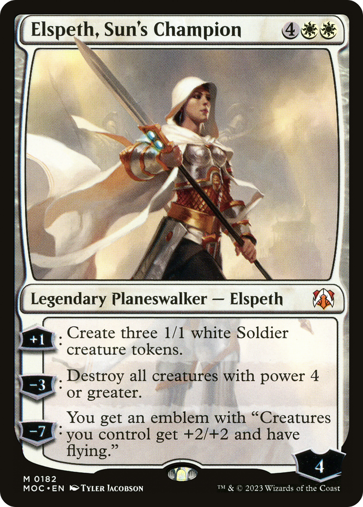 Elspeth, Sun's Champion (MOC-182) - March of the Machine Commander - Premium MTG Single from Wizards of the Coast - Just $0.24! Shop now at Game Crave Tournament Store