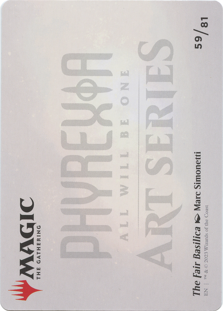 The Fair Basilica // The Fair Basilica (AONE-059) - Phyrexia: All Will Be One Art Series (Borderless) - Premium MTG Single from Wizards of the Coast - Just $0! Shop now at Game Crave Tournament Store
