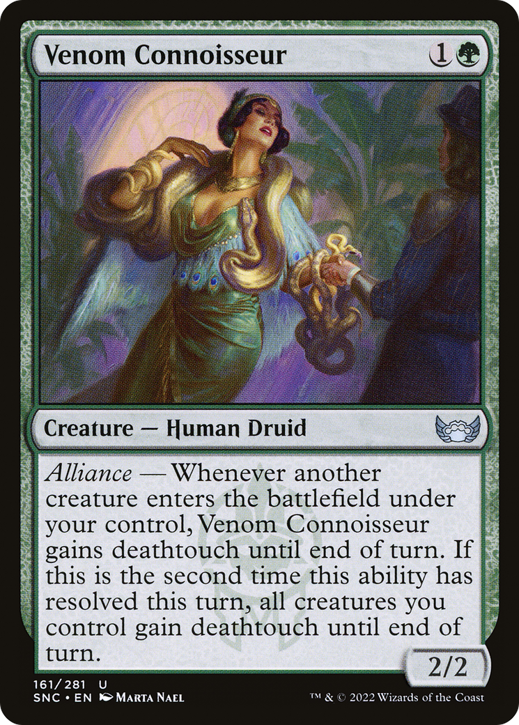 Venom Connoisseur (SNC-161) - Streets of New Capenna Foil - Premium MTG Single from Wizards of the Coast - Just $0.08! Shop now at Game Crave Tournament Store