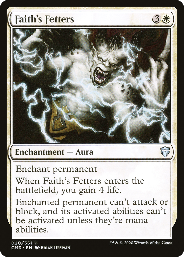 Faith's Fetters (CMR-020) - Commander Legends - Premium MTG Single from Wizards of the Coast - Just $0.08! Shop now at Game Crave Tournament Store