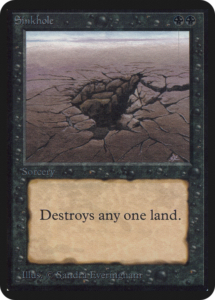 Sinkhole (LEA-129) - Limited Edition Alpha - Premium MTG Single from Wizards of the Coast - Just $21.76! Shop now at Game Crave Tournament Store