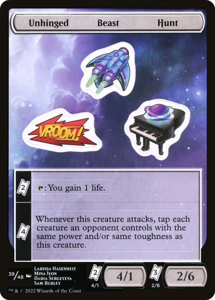 Unhinged Beast Hunt (SUNF-039) - Unfinity Sticker Sheets - Premium MTG Single from Wizards of the Coast - Just $0.08! Shop now at Game Crave Tournament Store