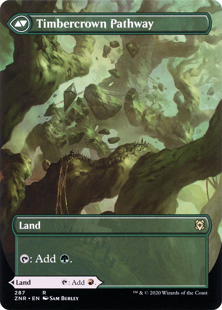 Cragcrown Pathway // Timbercrown Pathway (ZNR-287) - Zendikar Rising: (Showcase) (Borderless) - Premium MTG Single from Wizards of the Coast - Just $0.53! Shop now at Game Crave Tournament Store