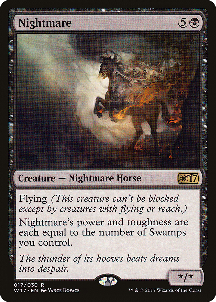 Nightmare (W17-017) - Welcome Deck 2017 - Premium MTG Single from Wizards of the Coast - Just $0.25! Shop now at Game Crave Tournament Store