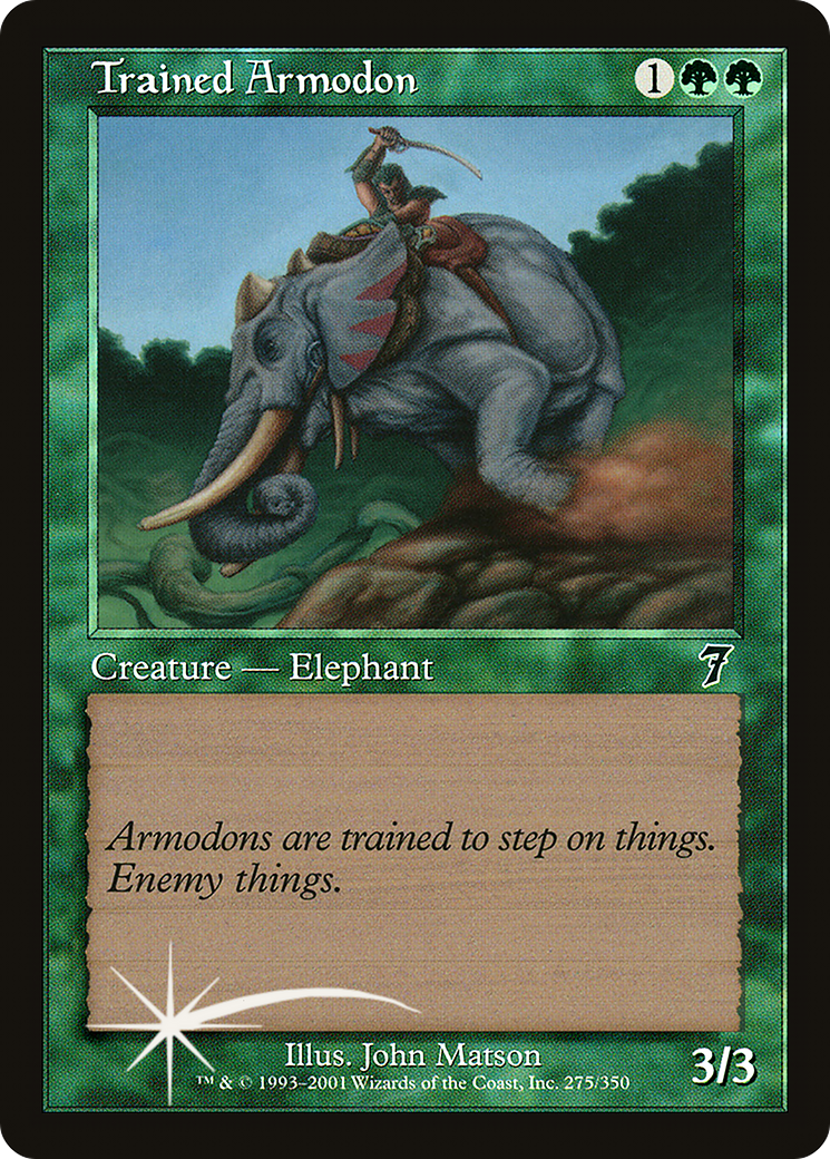 Trained Armodon (7ED-275★) - Seventh Edition Foil - Premium MTG Single from Wizards of the Coast - Just $0.41! Shop now at Game Crave Tournament Store