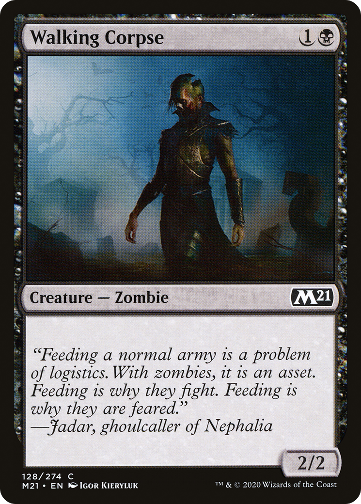 Walking Corpse (M21-128) - Core Set 2021 Foil - Premium MTG Single from Wizards of the Coast - Just $0.08! Shop now at Game Crave Tournament Store