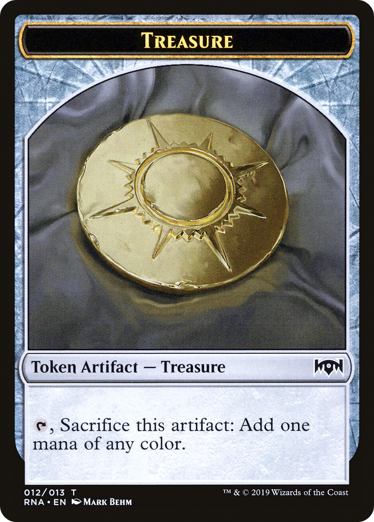 Treasure (TRNA-012) - Ravnica Allegiance Tokens - Premium MTG Single from Wizards of the Coast - Just $0.25! Shop now at Game Crave Tournament Store