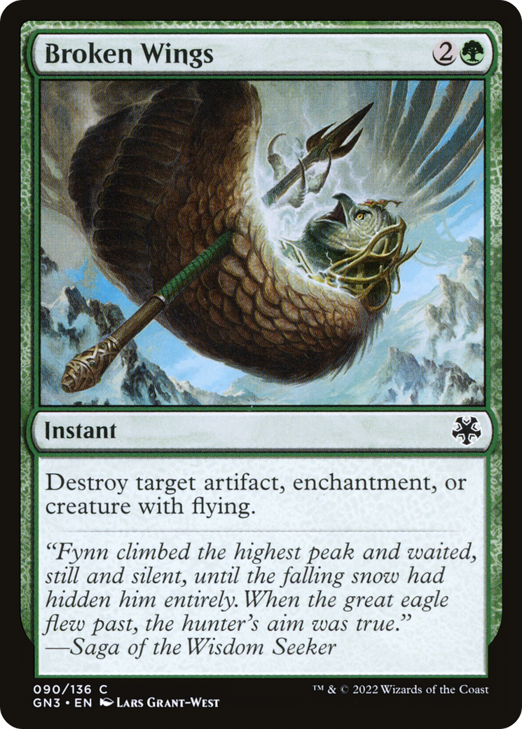Broken Wings (GN3-090) - Game Night: Free-for-All - Premium MTG Single from Wizards of the Coast - Just $0.08! Shop now at Game Crave Tournament Store