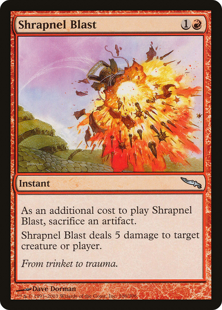 Shrapnel Blast (MRD-106) - Mirrodin - Premium MTG Single from Wizards of the Coast - Just $0.25! Shop now at Game Crave Tournament Store