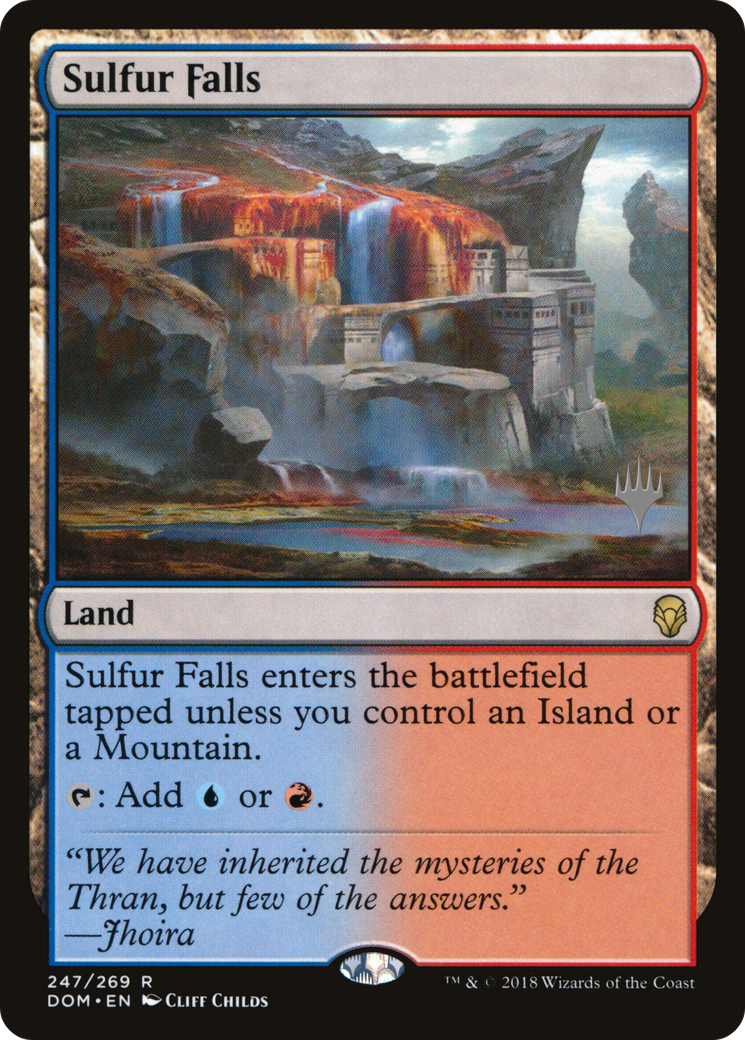 Sulfur Falls (PDOM-247P) - Dominaria Promos Foil - Premium MTG Single from Wizards of the Coast - Just $1.79! Shop now at Game Crave Tournament Store