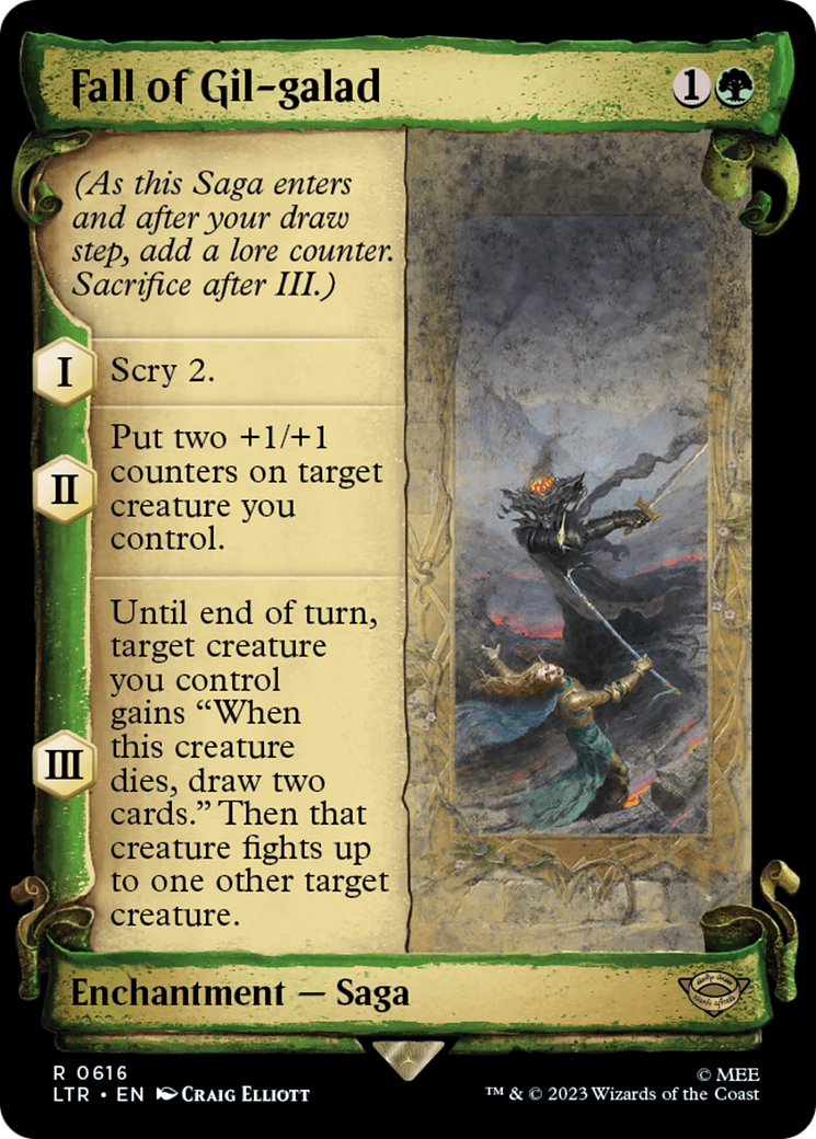 Fall of Gil-galad (LTR-616) - The Lord of the Rings: Tales of Middle-earth: (Showcase) - Premium MTG Single from Wizards of the Coast - Just $0.31! Shop now at Game Crave Tournament Store