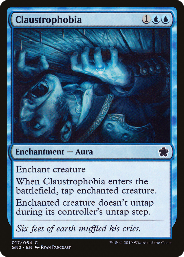 Claustrophobia (GN2-017) - Game Night 2019 - Premium MTG Single from Wizards of the Coast - Just $0.25! Shop now at Game Crave Tournament Store