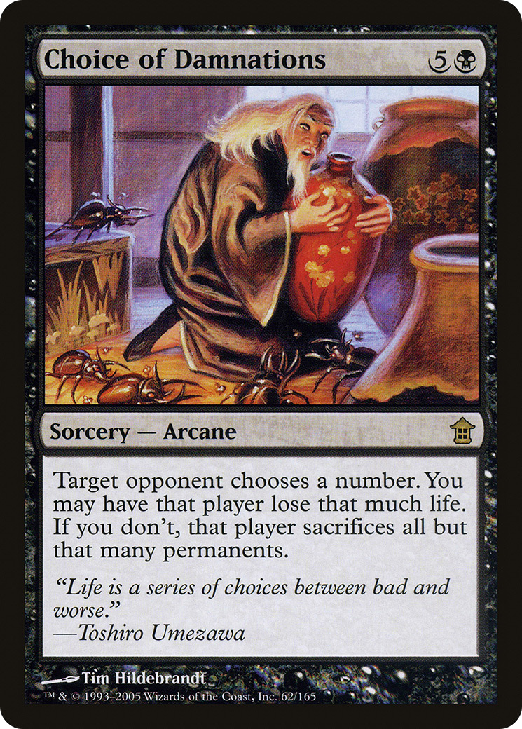 Choice of Damnations (SOK-062) - Saviors of Kamigawa - Premium MTG Single from Wizards of the Coast - Just $2.81! Shop now at Game Crave Tournament Store