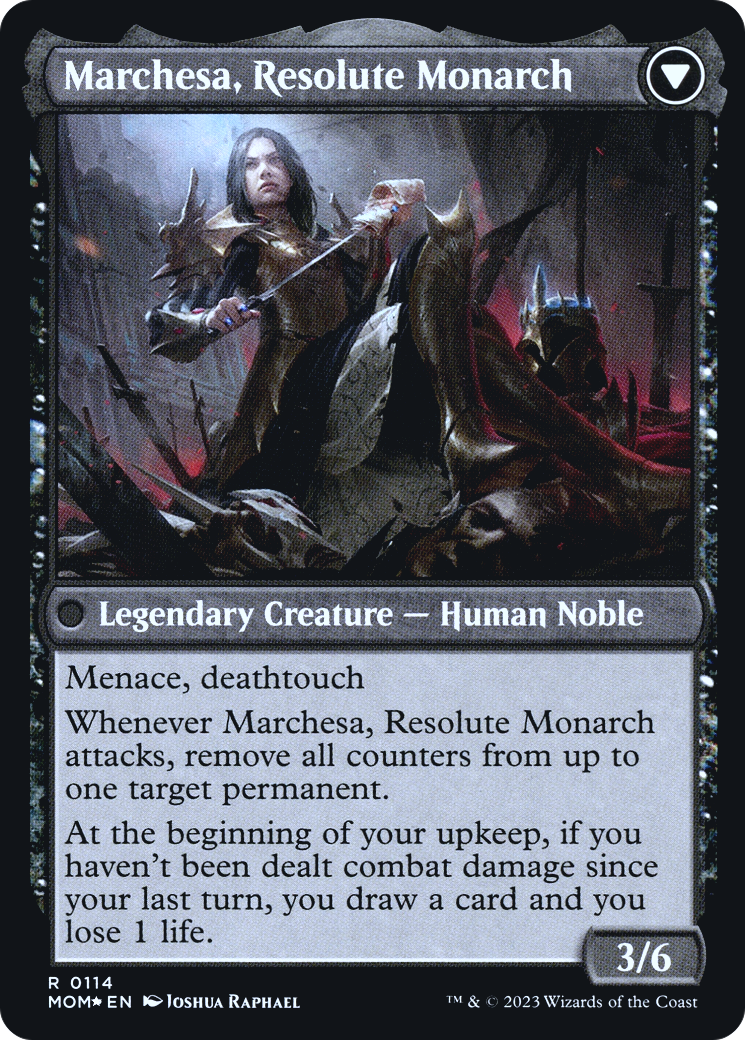 Invasion of Fiora // Marchesa, Resolute Monarch (PMOM-114S) - March of the Machine Promos Foil - Premium MTG Single from Wizards of the Coast - Just $0.52! Shop now at Game Crave Tournament Store