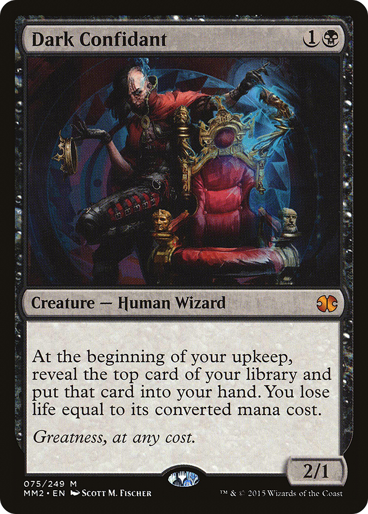 Dark Confidant (MM2-075) - Modern Masters 2015 Foil - Premium MTG Single from Wizards of the Coast - Just $1.65! Shop now at Game Crave Tournament Store
