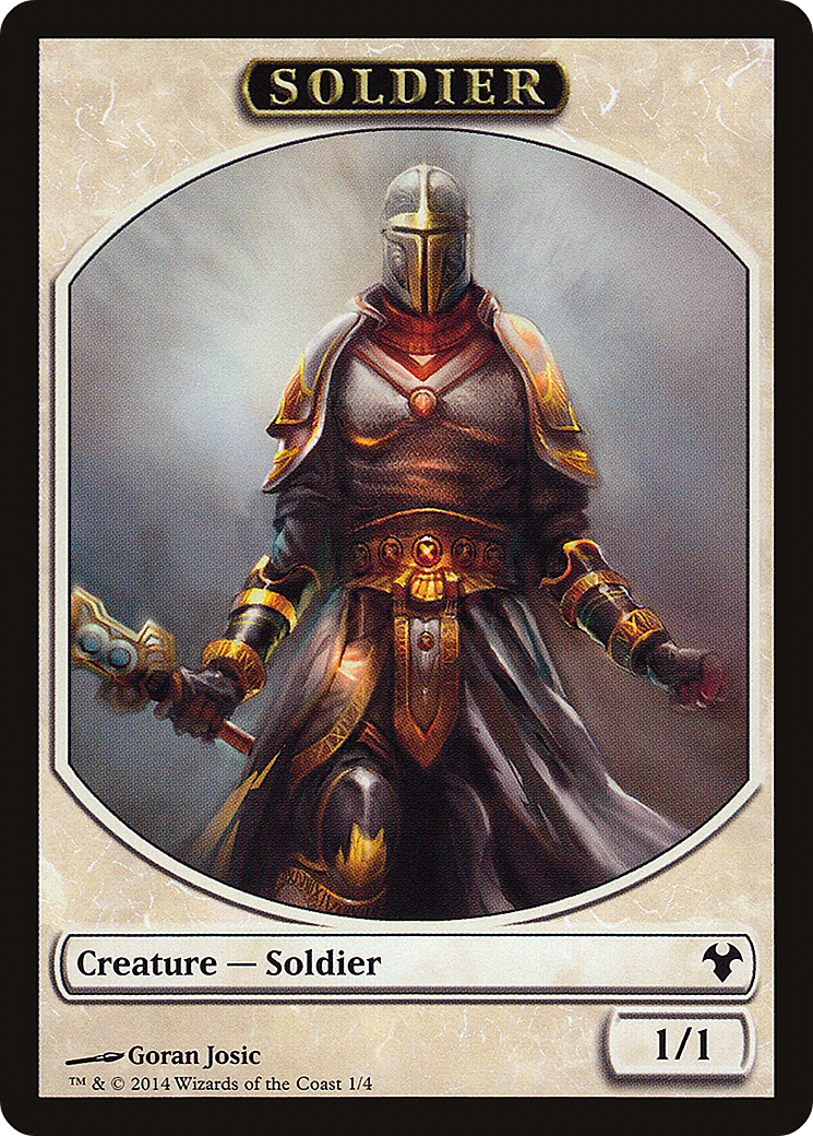 Soldier (TMD1-001) - Modern Event Deck 2014 Tokens - Premium MTG Single from Wizards of the Coast - Just $0.25! Shop now at Game Crave Tournament Store