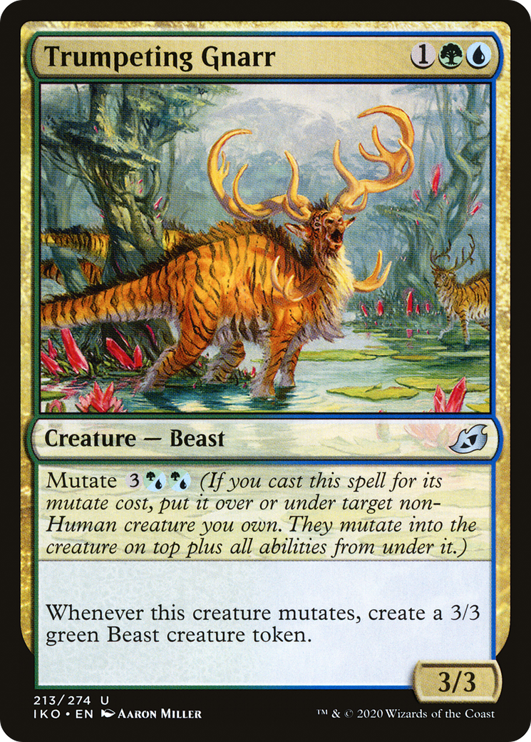 Trumpeting Gnarr (IKO-213) - Ikoria: Lair of Behemoths Foil - Premium MTG Single from Wizards of the Coast - Just $0.25! Shop now at Game Crave Tournament Store