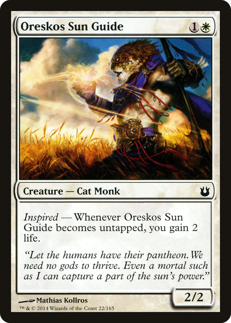 Oreskos Sun Guide (BNG-022) - Born of the Gods Foil - Premium MTG Single from Wizards of the Coast - Just $0.14! Shop now at Game Crave Tournament Store