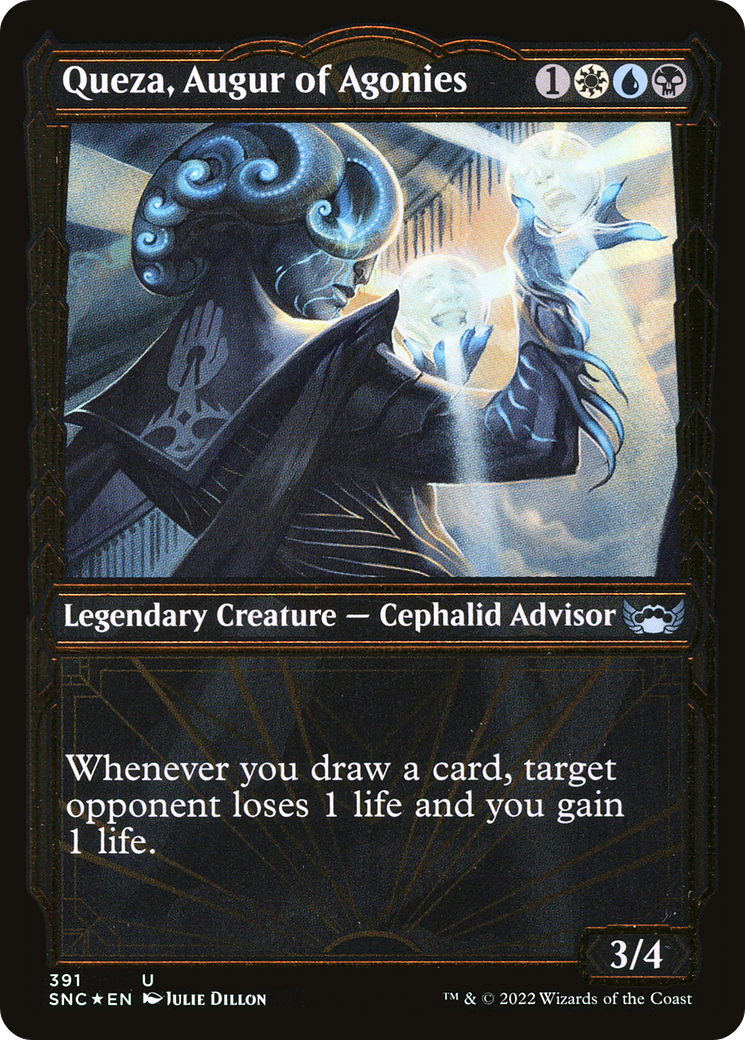 Queza, Augur of Agonies (SNC-391) - Streets of New Capenna: (Showcase) Foil - Premium MTG Single from Wizards of the Coast - Just $3.02! Shop now at Game Crave Tournament Store