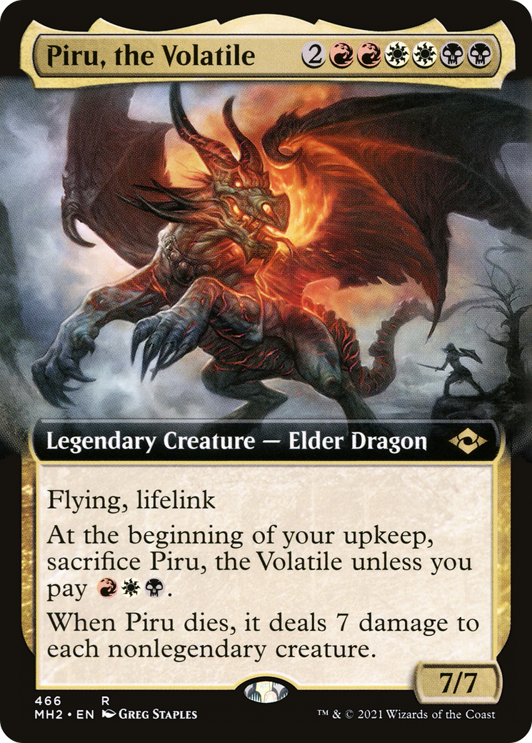 Piru, the Volatile (MH2-466) - Modern Horizons 2: (Extended Art) Foil - Premium MTG Single from Wizards of the Coast - Just $0.13! Shop now at Game Crave Tournament Store