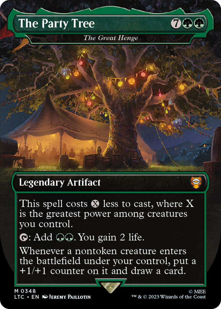 The Great Henge (LTC-348) - Tales of Middle-earth Commander / The Party Tree (Borderless) Foil - Premium MTG Single from Wizards of the Coast - Just $80.30! Shop now at Game Crave Tournament Store