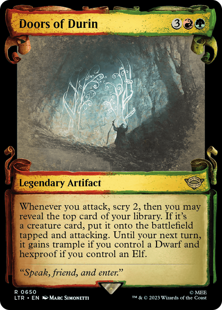 Doors of Durin (LTR-650) - The Lord of the Rings: Tales of Middle-earth: (Showcase) Foil - Premium MTG Single from Wizards of the Coast - Just $0.75! Shop now at Game Crave Tournament Store