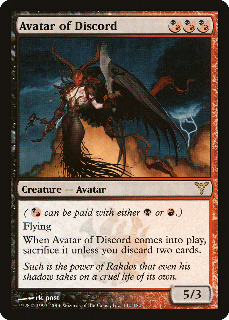 Avatar of Discord (DIS-140) - Dissension - Premium MTG Single from Wizards of the Coast - Just $0.08! Shop now at Game Crave Tournament Store
