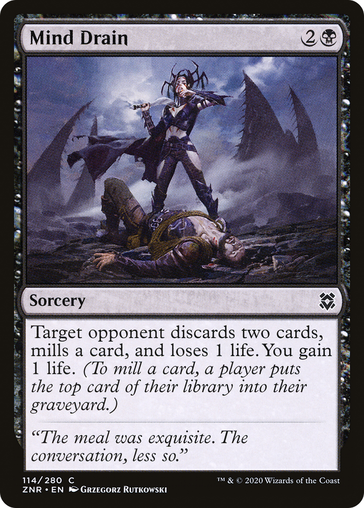 Mind Drain (ZNR-114) - Zendikar Rising Foil - Premium MTG Single from Wizards of the Coast - Just $0.08! Shop now at Game Crave Tournament Store