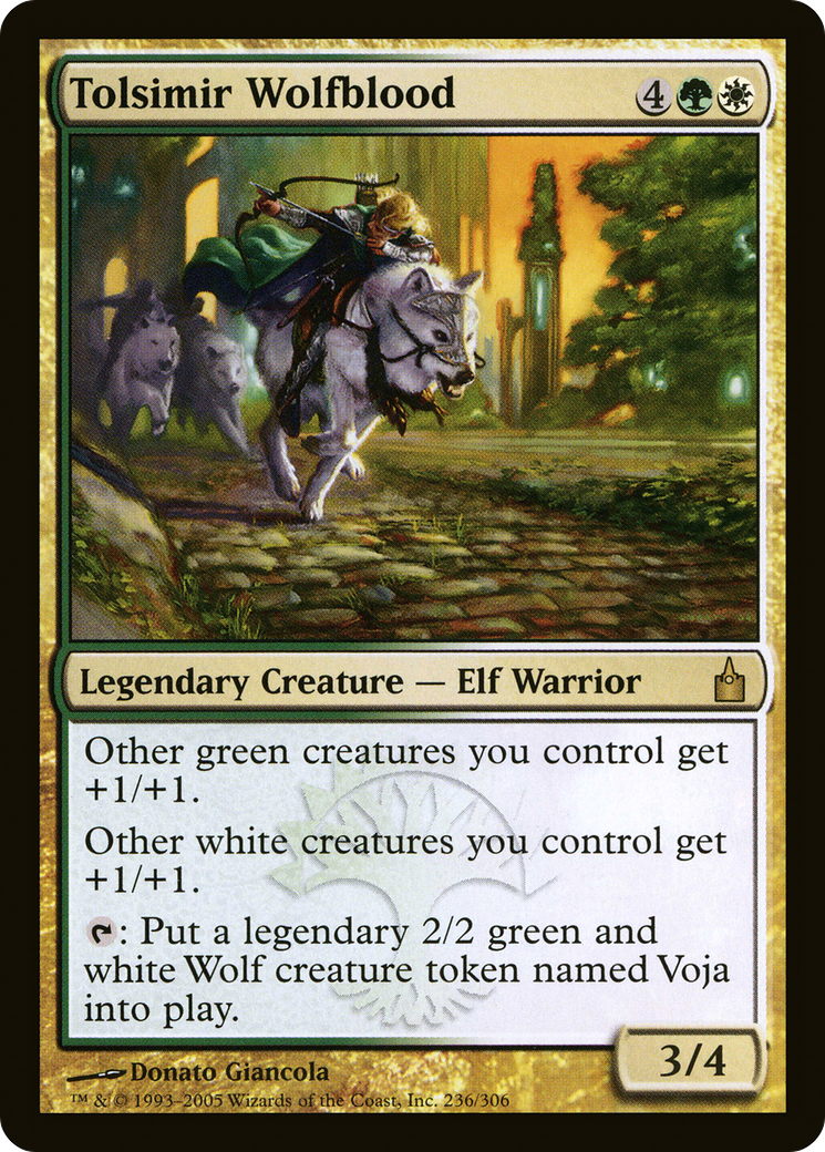 Tolsimir Wolfblood (RAV-236) - Ravnica: City of Guilds - Premium MTG Single from Wizards of the Coast - Just $0.22! Shop now at Game Crave Tournament Store