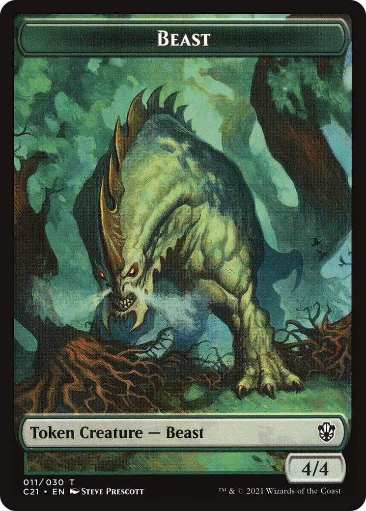 Beast (TC21-011) - Commander 2021 Tokens - Premium MTG Single from Wizards of the Coast - Just $0! Shop now at Game Crave Tournament Store