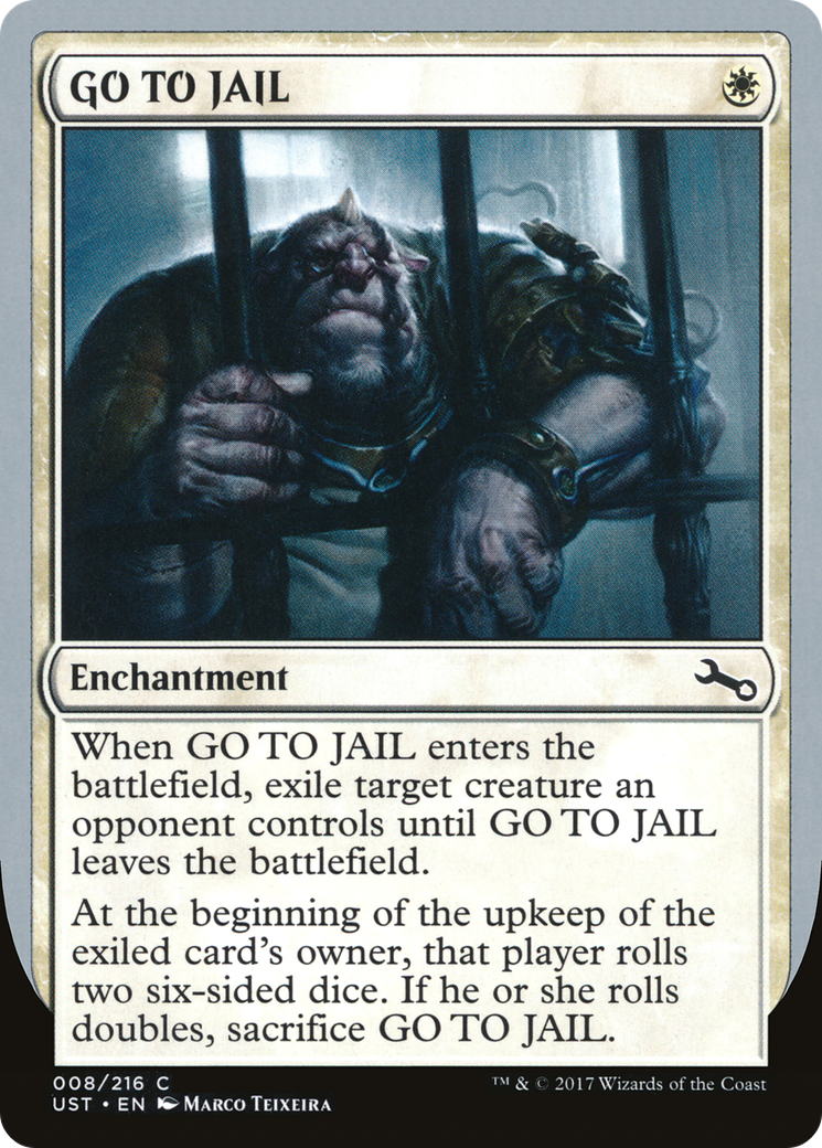 GO TO JAIL (UST-008) - Unstable Foil - Premium MTG Single from Wizards of the Coast - Just $0.26! Shop now at Game Crave Tournament Store