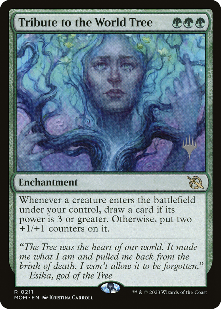 Tribute to the World Tree (PMOM-211P) - March of the Machine Promos - Premium MTG Single from Wizards of the Coast - Just $2.93! Shop now at Game Crave Tournament Store