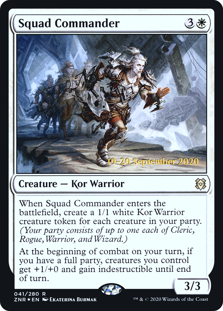 Squad Commander (PZNR-41S) - Zendikar Rising Promos Foil - Premium MTG Single from Wizards of the Coast - Just $0.25! Shop now at Game Crave Tournament Store
