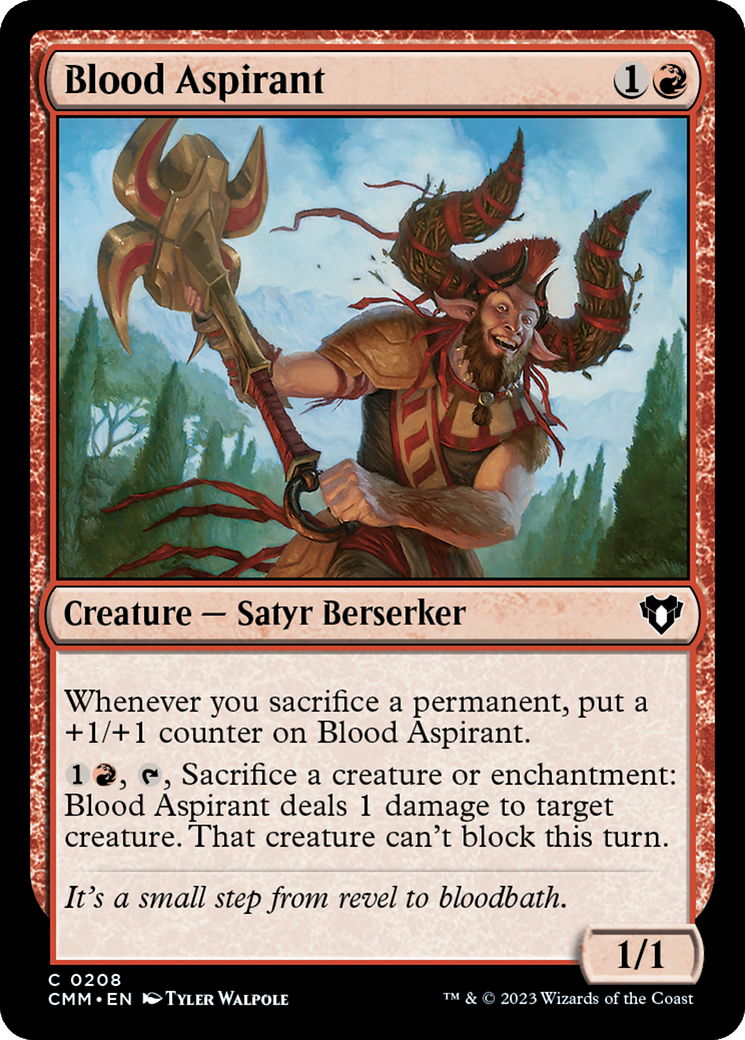 Blood Aspirant (CMM-208) - Commander Masters - Premium MTG Single from Wizards of the Coast - Just $0.25! Shop now at Game Crave Tournament Store