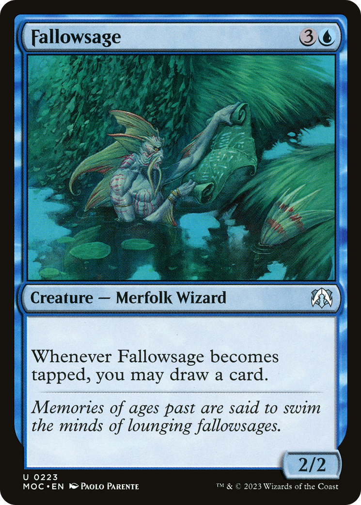 Fallowsage (MOC-223) - March of the Machine Commander - Premium MTG Single from Wizards of the Coast - Just $0.25! Shop now at Game Crave Tournament Store