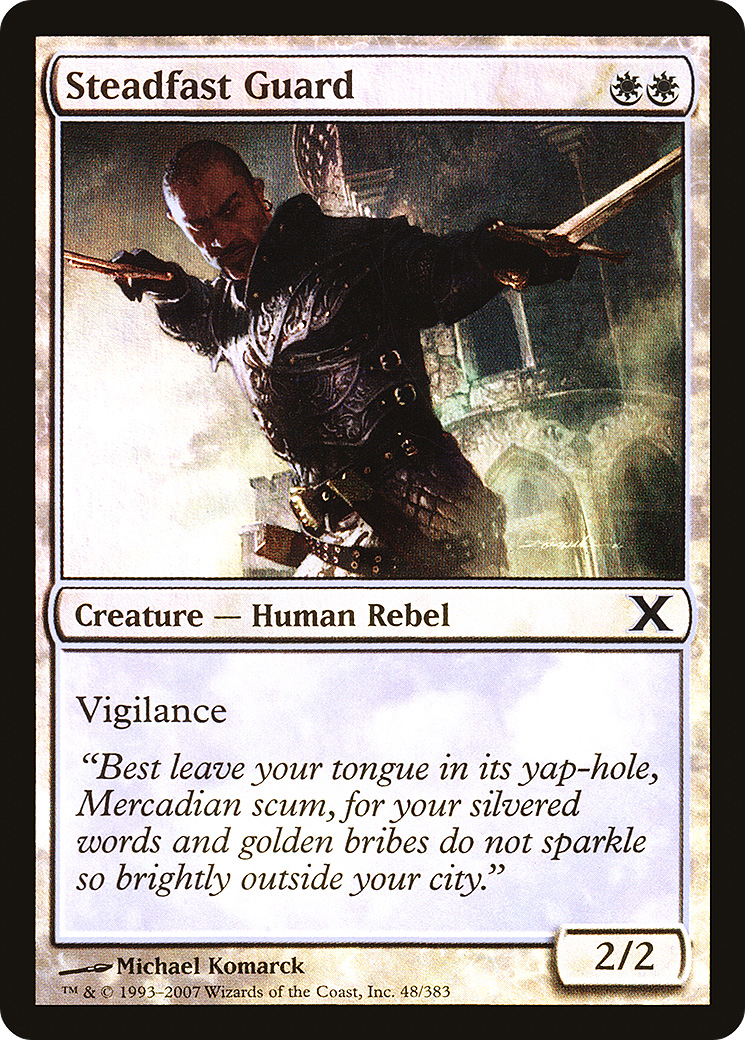 Steadfast Guard (10E-48★) - Tenth Edition Foil - Premium MTG Single from Wizards of the Coast - Just $0.08! Shop now at Game Crave Tournament Store