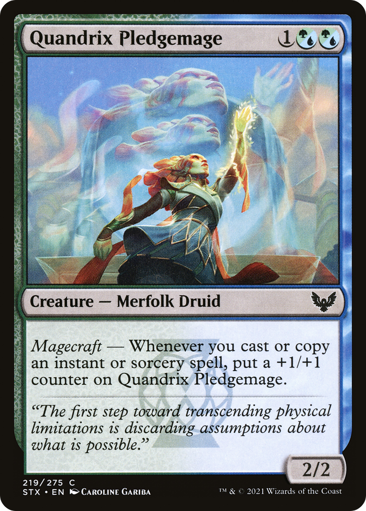 Quandrix Pledgemage (STX-219) - Strixhaven: School of Mages - Premium MTG Single from Wizards of the Coast - Just $0.08! Shop now at Game Crave Tournament Store
