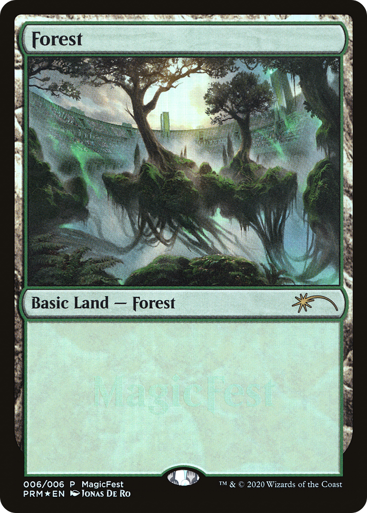 Forest (PF20-006) - MagicFest 2020 Foil - Premium MTG Single from Wizards of the Coast - Just $0.14! Shop now at Game Crave Tournament Store