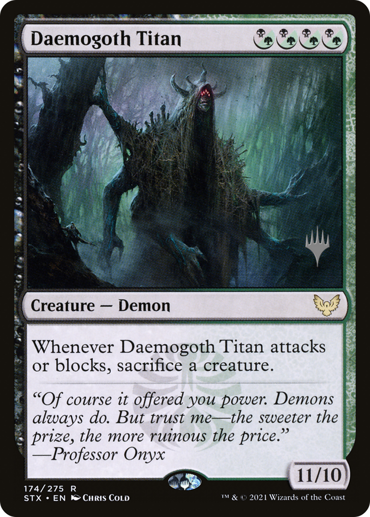 Daemogoth Titan (PSTX-174P) - Strixhaven: School of Mages Promos Foil - Premium MTG Single from Wizards of the Coast - Just $1.99! Shop now at Game Crave Tournament Store