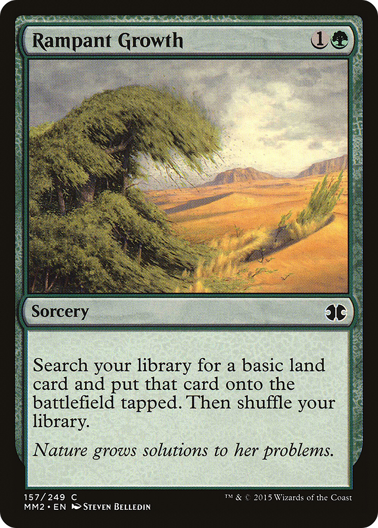Rampant Growth (MM2-157) - Modern Masters 2015 Foil - Premium MTG Single from Wizards of the Coast - Just $0.77! Shop now at Game Crave Tournament Store