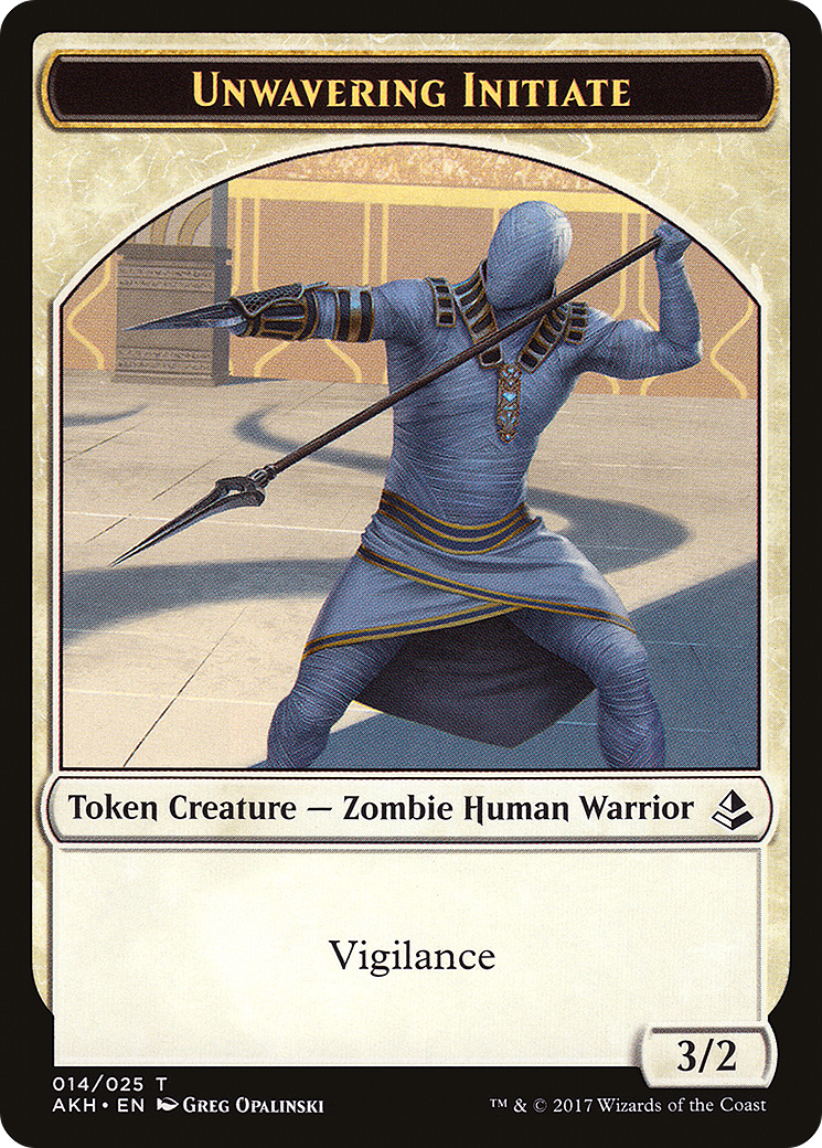 Unwavering Initiate (TAKH-014) - Amonkhet Tokens - Premium MTG Single from Wizards of the Coast - Just $0.25! Shop now at Game Crave Tournament Store