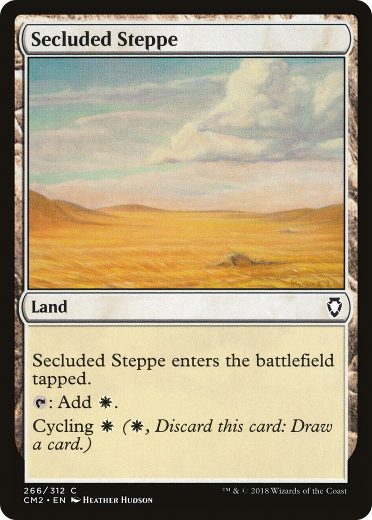 Secluded Steppe (CM2-266) - Commander Anthology Volume II - Premium MTG Single from Wizards of the Coast - Just $0.08! Shop now at Game Crave Tournament Store