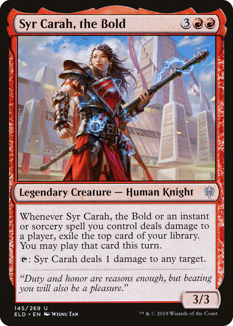 Syr Carah, the Bold (ELD-145) - Throne of Eldraine Foil - Premium MTG Single from Wizards of the Coast - Just $0.09! Shop now at Game Crave Tournament Store