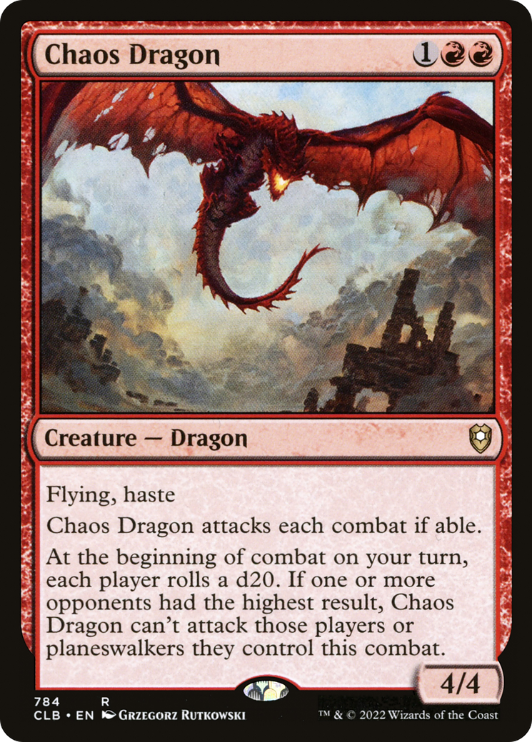 Chaos Dragon (CLB-784) - Commander Legends: Battle for Baldur's Gate - Premium MTG Single from Wizards of the Coast - Just $0.92! Shop now at Game Crave Tournament Store