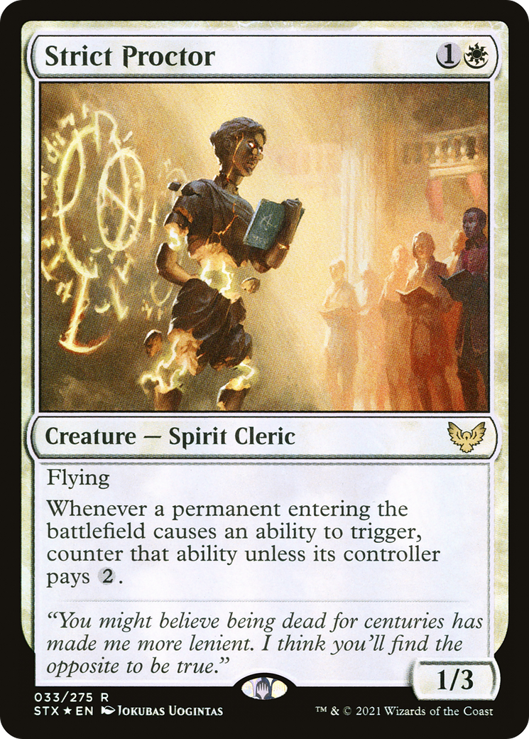 Strict Proctor (STX-33★) - Strixhaven: School of Mages Foil - Premium MTG Single from Wizards of the Coast - Just $0! Shop now at Game Crave Tournament Store