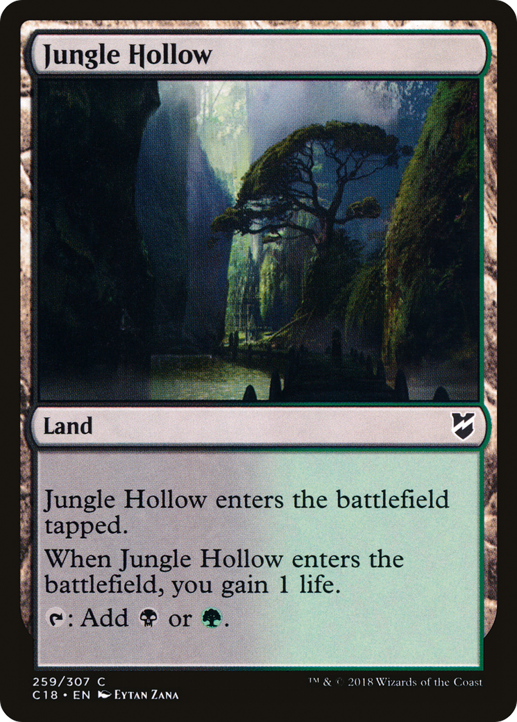 Jungle Hollow (C18-259) - Commander 2018 - Premium MTG Single from Wizards of the Coast - Just $0.25! Shop now at Game Crave Tournament Store