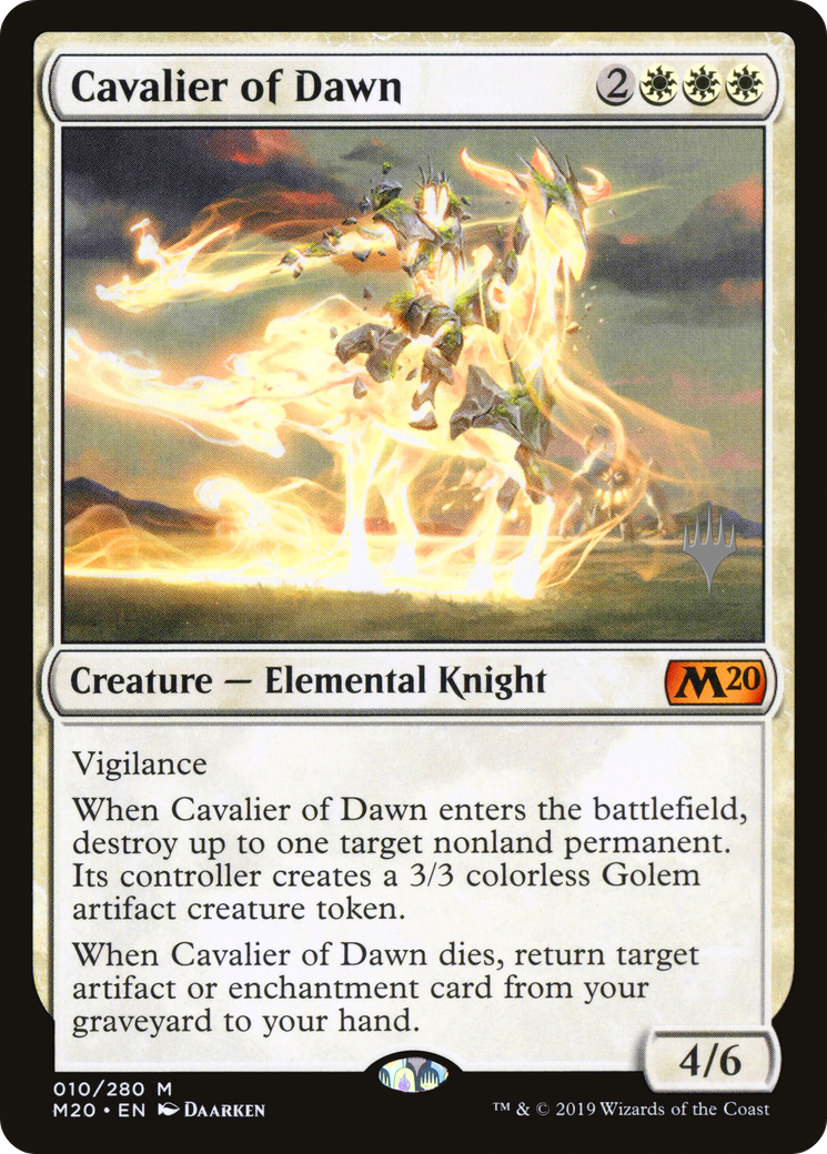 Cavalier of Dawn (PM20-10P) - Core Set 2020 Promos - Premium MTG Single from Wizards of the Coast - Just $1.65! Shop now at Game Crave Tournament Store