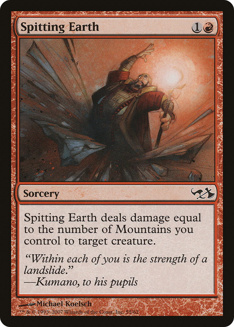 Spitting Earth (DD1-055) - Duel Decks: Elves vs. Goblins - Premium MTG Single from Wizards of the Coast - Just $0.09! Shop now at Game Crave Tournament Store