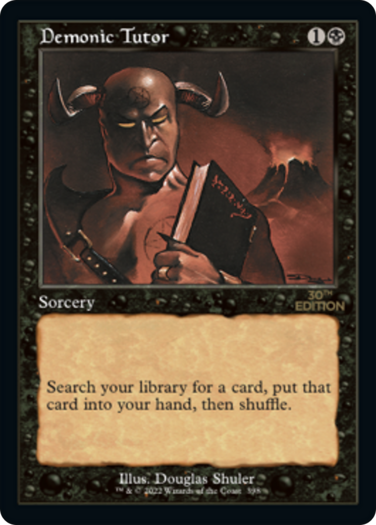 Demonic Tutor (30A-398) - 30th Anniversary Edition - Premium MTG Single from Wizards of the Coast - Just $347.76! Shop now at Game Crave Tournament Store